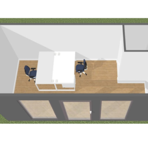 18 m² Bürocontainer mit Sanitäranlagen – Bild 7